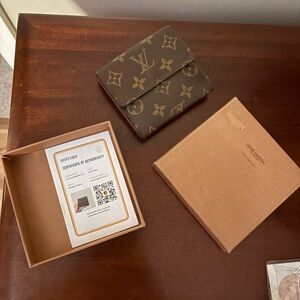 Louis Vuitton Black and Gold Monogram Wallet